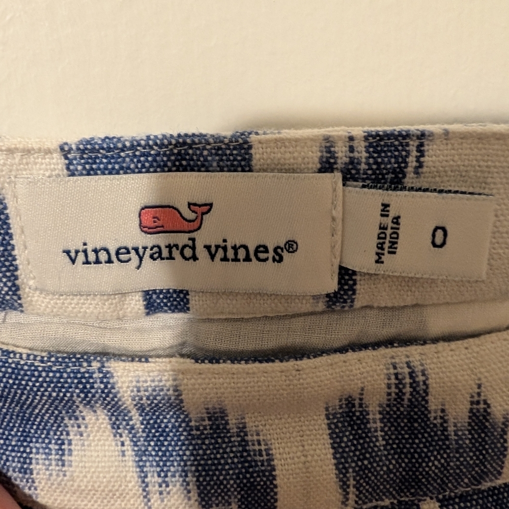Vineyard Vines Blue and White Mini Skirt Size 0 - Picture 7 of 9
